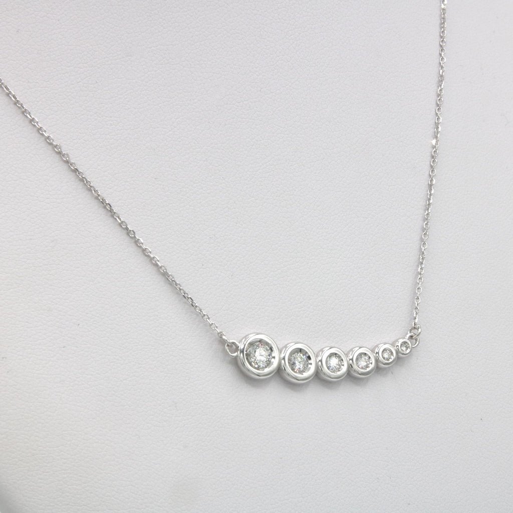 Collana - 18 carati Oro bianco - 1.20 ct. tw. Diamante Naturali