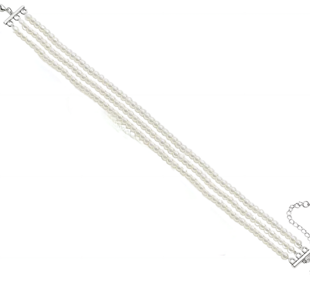 bracciale in oro bianco 18k e perla naturale in varie modello