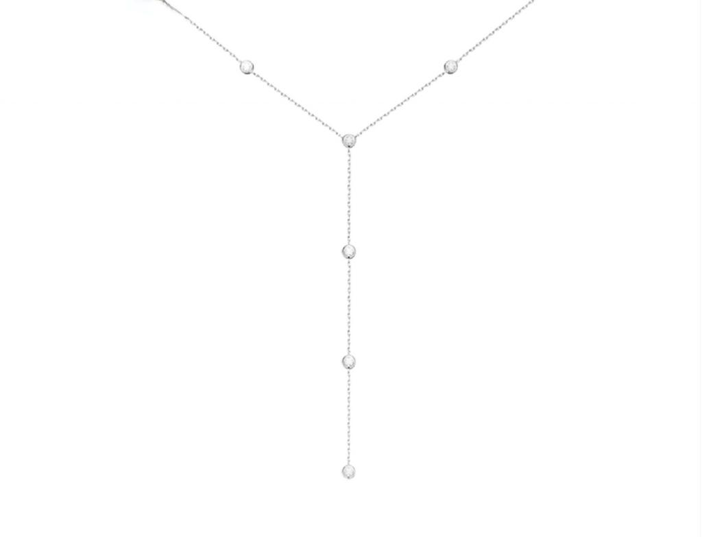 collana in oro giallo 18k 750 e 8 diamanti naturali 0,80 ct