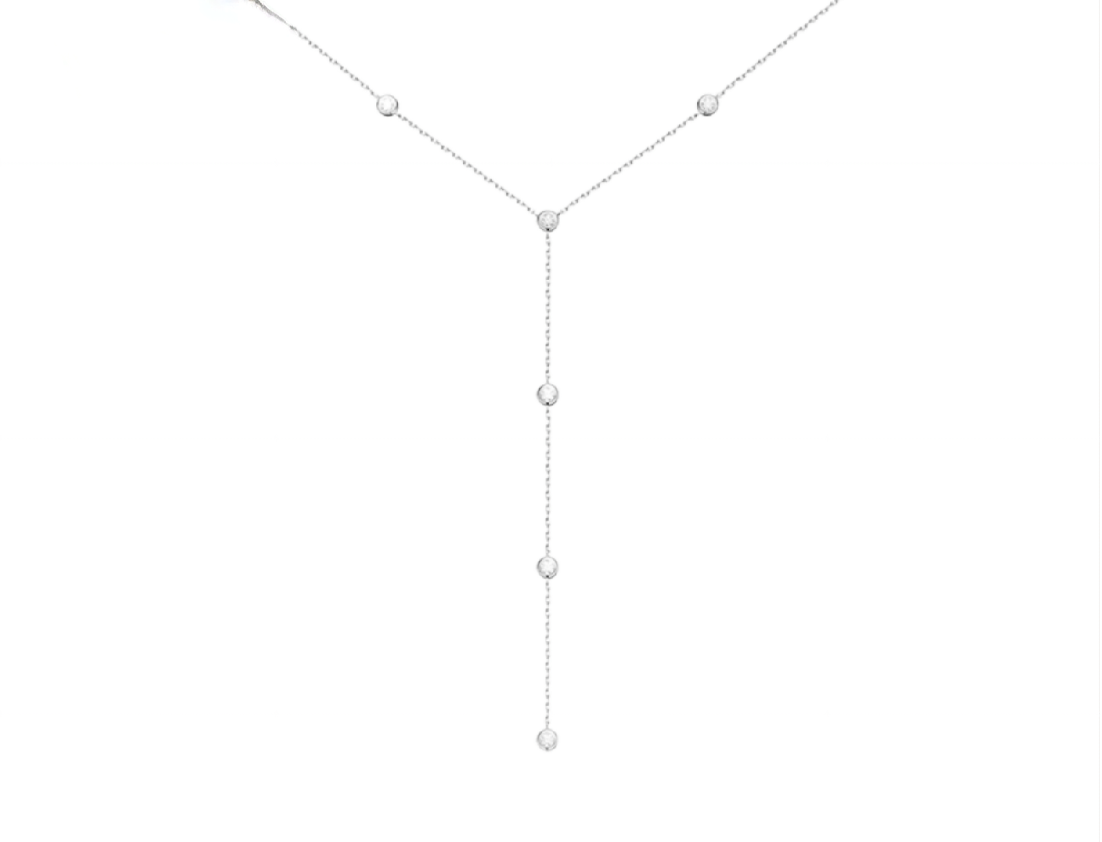 collana in oro giallo 18k 750 e 8 diamanti naturali 0,80 ct