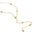collana in oro giallo 18k 750 e 8 diamanti naturali 0,80 ct