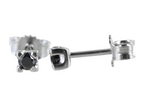 Orecchini punto luce con diamanti naturali neri 0.20 ct