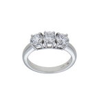Anello trilogy , diamanti naturali 0.60ct certificato IGI D IF