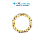 Anello veretta certificato HRD in oro giallo 18k con diamanti naturali 3,85 ct