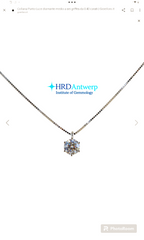Collana punto luce certificato HRD in oro bianco con diamante naturale 0,60 ct D VVS1