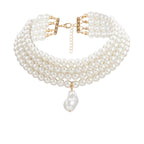 collana in oro giallo 18k con 4 fila perla naturale australiane   33cm