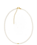 collana in oro bianco 18k e 1 fila di  perla naturale australiane 34cm