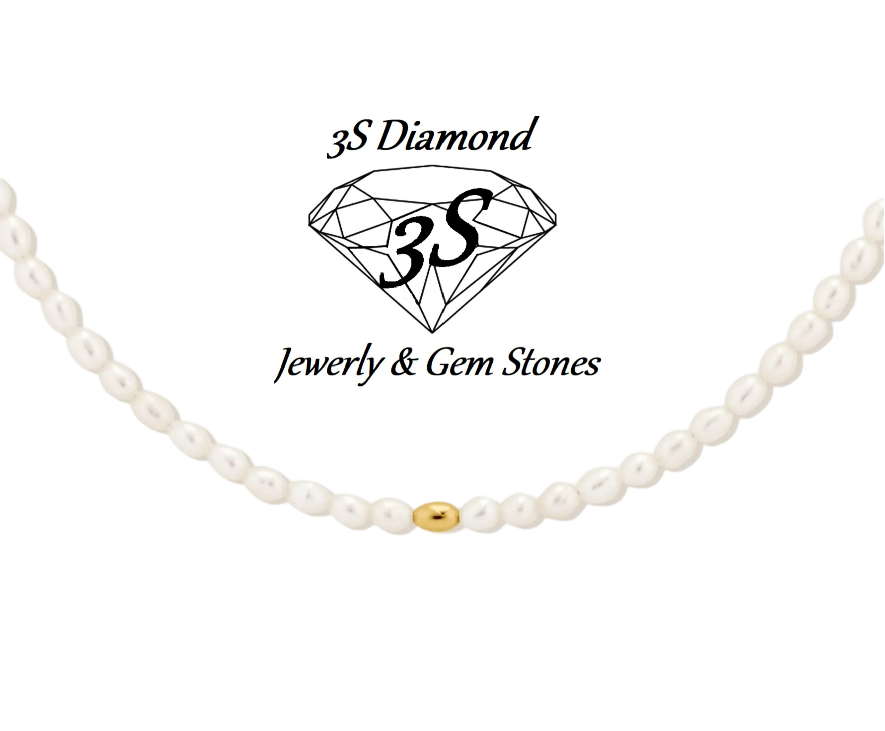 collana in oro bianco 18k e 1 fila di  perla naturale australiane 34cm