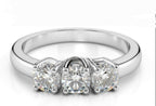 Anello trilogy , diamanti naturali 0.90ct certificato IGI D IF