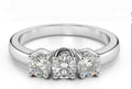 Anello trilogy , diamanti naturali 0.90ct certificato IGI D IF