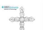 ciondolo croce certificato HRD con diamanti naturali 1,01ct