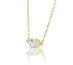 Collana punto luce in oro e diamante naturale marquise 0.50ct