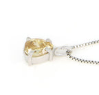 Ciondolo punto luce con diamante naturale taglio pera certificato GIA 0.67 ct