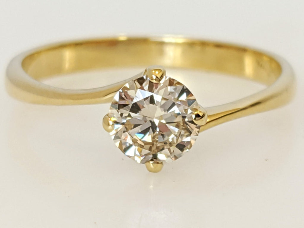 Anello di fidanzamento - 18k giallo - 0.65ct. tw. Diamante (Naturale)