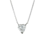 Collana punto luce in oro e diamante naturale cuore 0.44ct