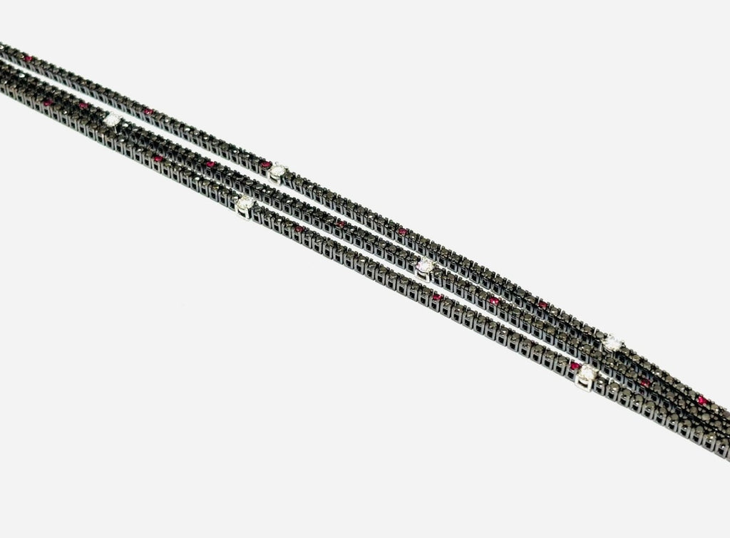 Bracciale tennis in oro bianco e diamanti naturali 9.60ct