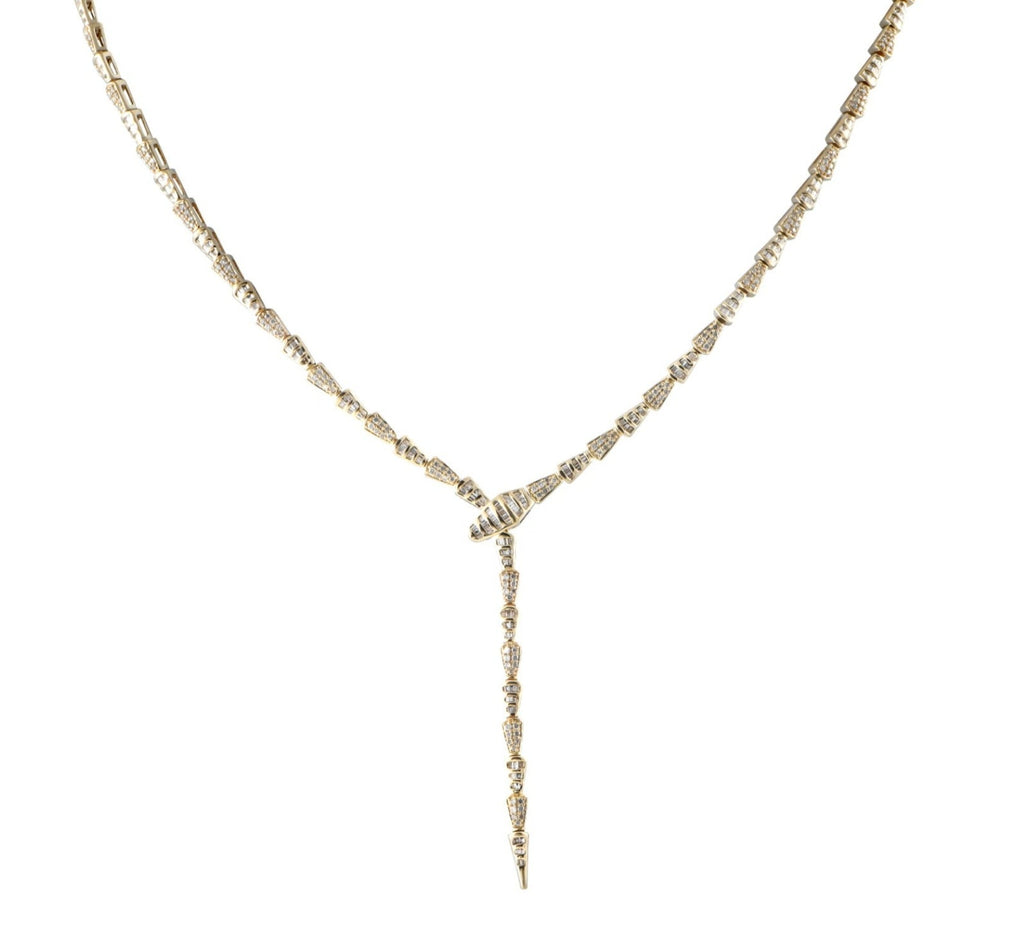 Collana serpente in oro giallo 18k e diamanti naturali 2.50ct