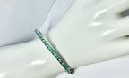 Bracciale tennis - 18 carati Oro bianco - 6.38ct. tw. Smeraldo - Diamante