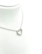 Collana Cuore - 18 carati Oro bianco - 1.00 ct. tw. Diamante Naturali