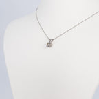 Collana con ciondolo - 18 carati Oro Bianco- 0.90ct. tw. Diamante