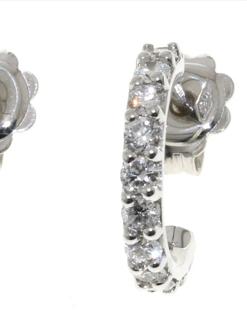 Orecchini Mezza Luna Certificato HRD ANTEERP e diamanti naturali 0,88 ct