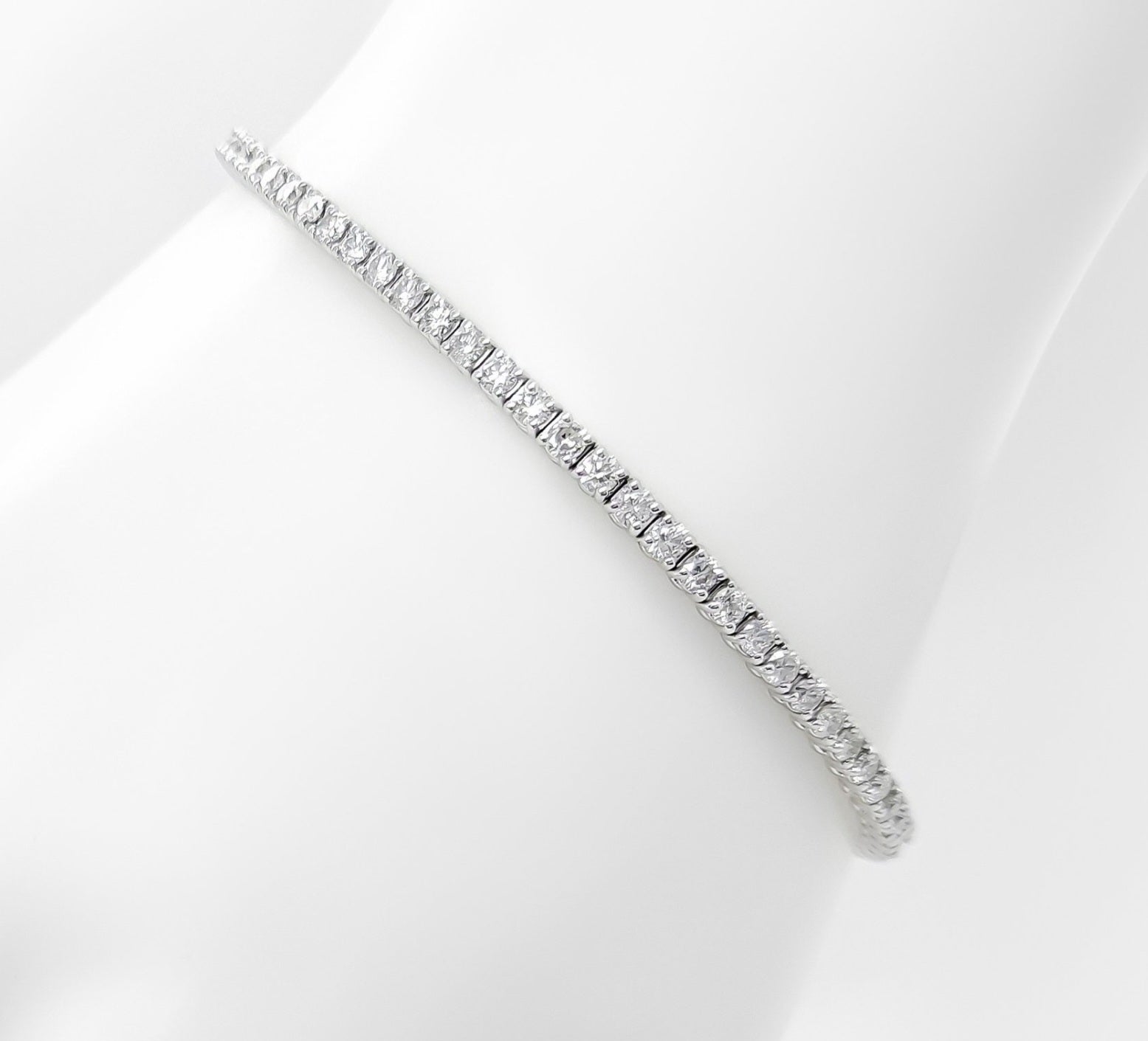 Bracciale - 18 carati Oro bianco - 10.12ct. tw. Diamante (Naturale)