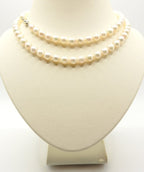 Collana in oro bianco 18k e perle naturale akoya e diamanti naturali