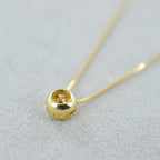 ciondolo  punto luce certificato HRD a cipollina in oro bianco e diamanti naturale  0,07 ct