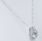 Collana  in oro 18k e diamante naturale pera certificato IGI 1.00ct D IF