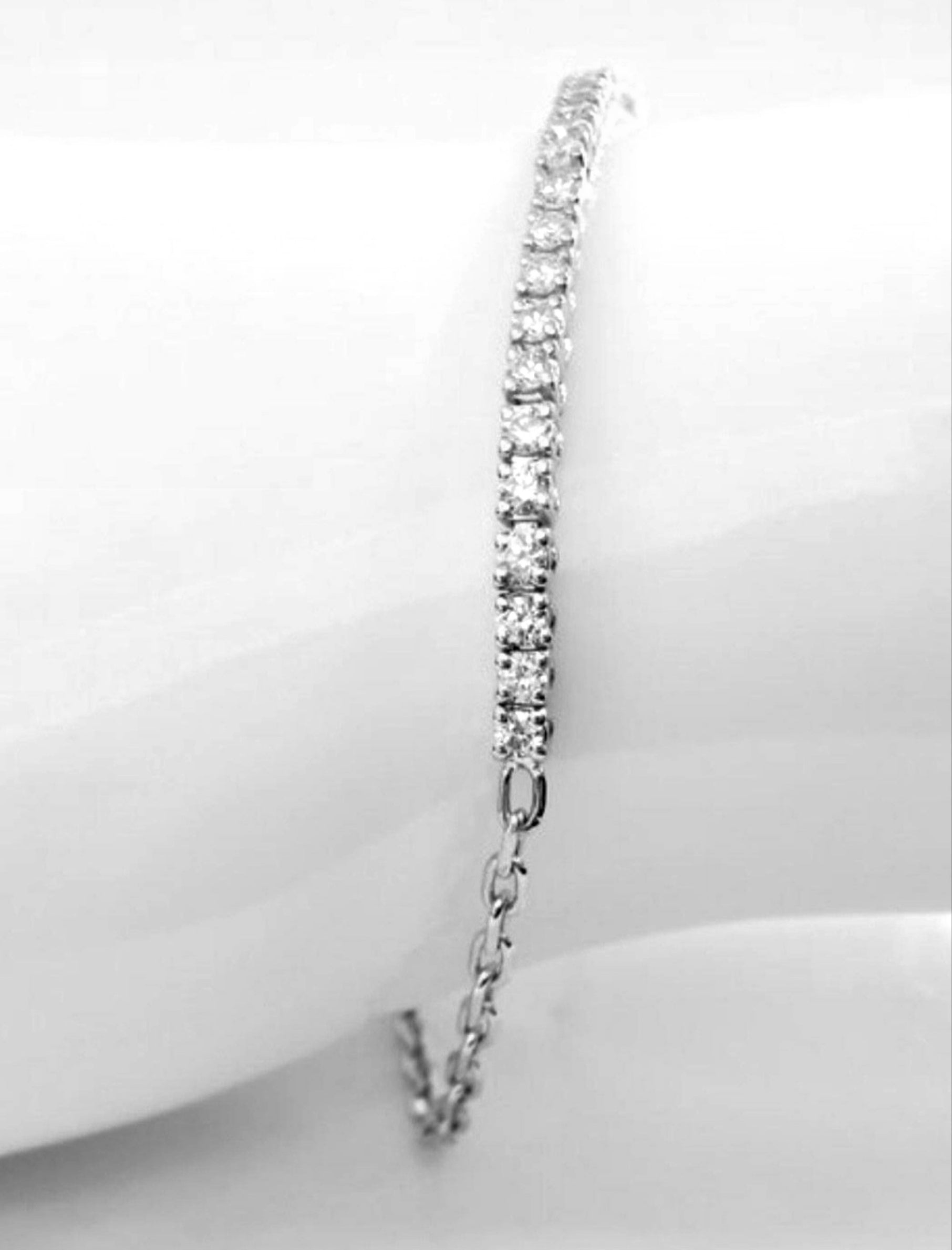 Bracciale tennis - 18 carati Oro bianco - 1.00ct. tw. Diamante (Naturale)