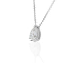 Collana punto luce in oro e diamante naturale pera 0.24ct