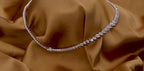 Collana tennis in oro bianco 18k e diamanti naturali 42ct