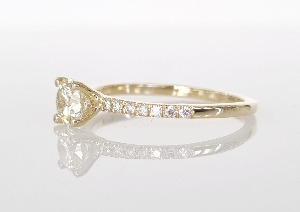 Anello di fidanzamento - 18k giallo - 1.29ct. tw. Diamante (Naturale)