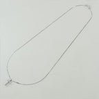 Collana con ciondolo Croce piccola con Diamanti ct. 0.55