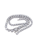 Collana tennis in oro bianco e diamanti naturali 57 ct