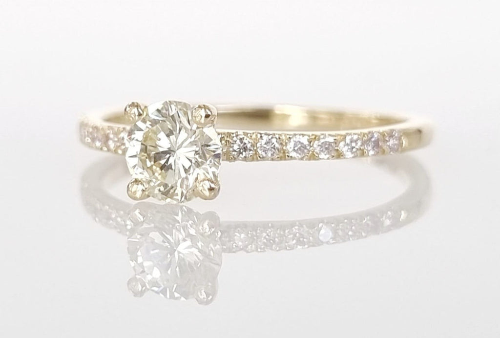 Anello di fidanzamento - 18k giallo - 1.29ct. tw. Diamante (Naturale)