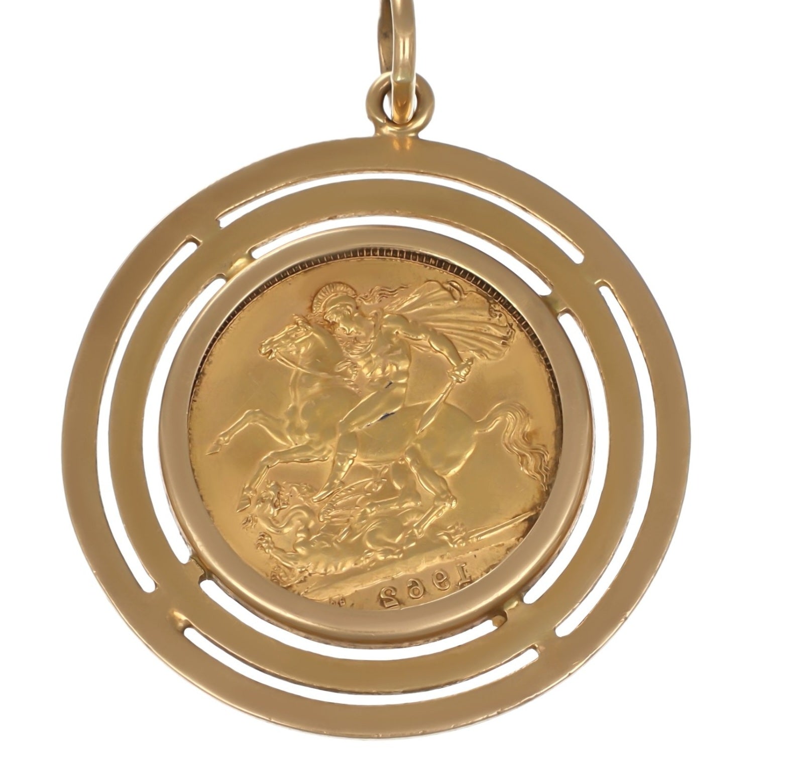 Ciondolo in oro con sterline oro 22k