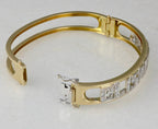 Bracciale personalizzato in oro bianco 18k e diamanti naturali