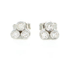 Orecchini Trilogy- 18 carati Oro bianco 0.90ct Diamante (Naturale) - Diamante