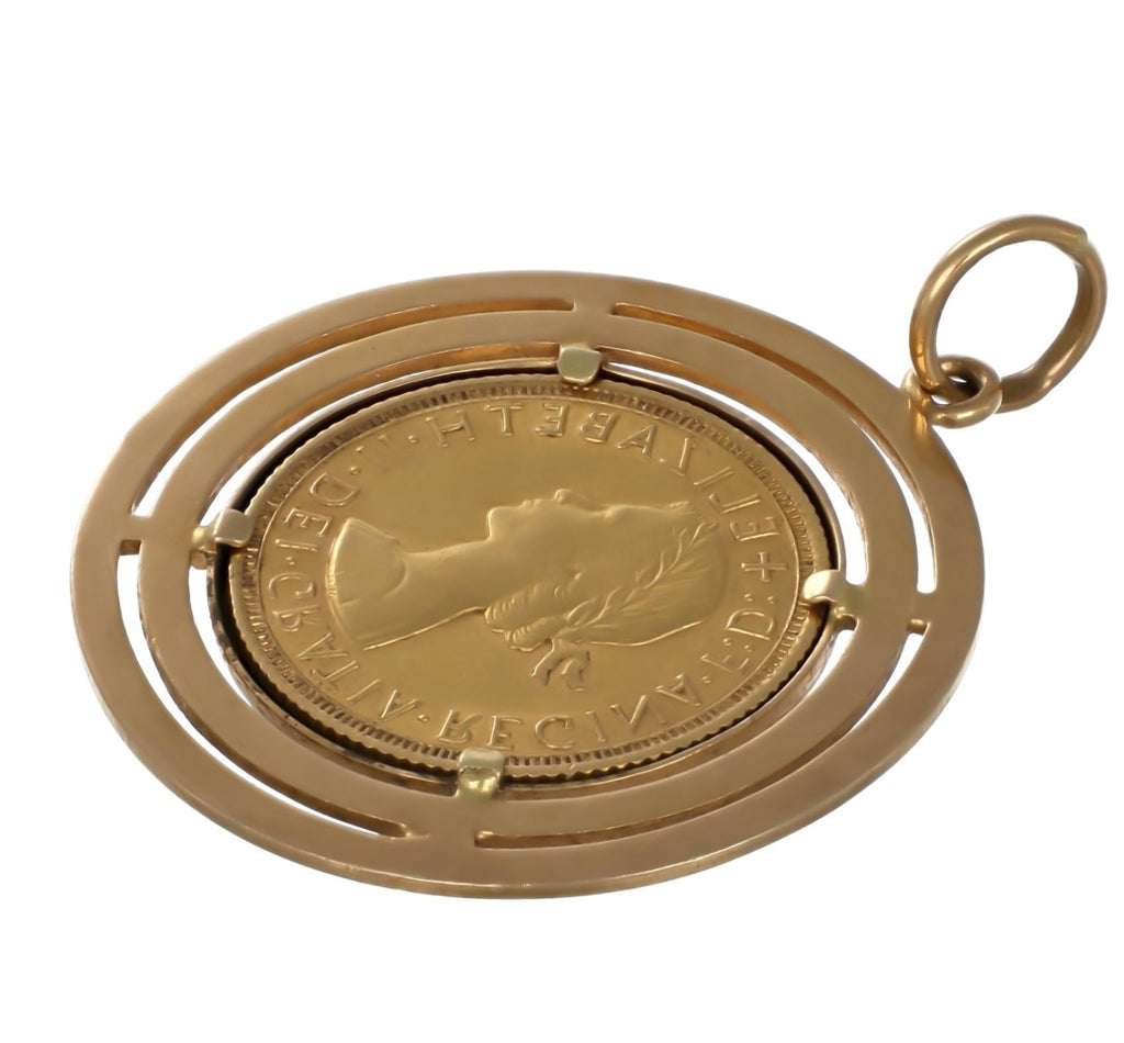 Ciondolo in oro con sterline oro 22k