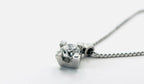 Collana con ciondolo -18 carati Oro bianco Diamante (Naturale) - Diamante 0.13ct