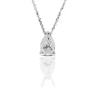 Collana punto luce in oro e diamante naturale pera 0.24ct