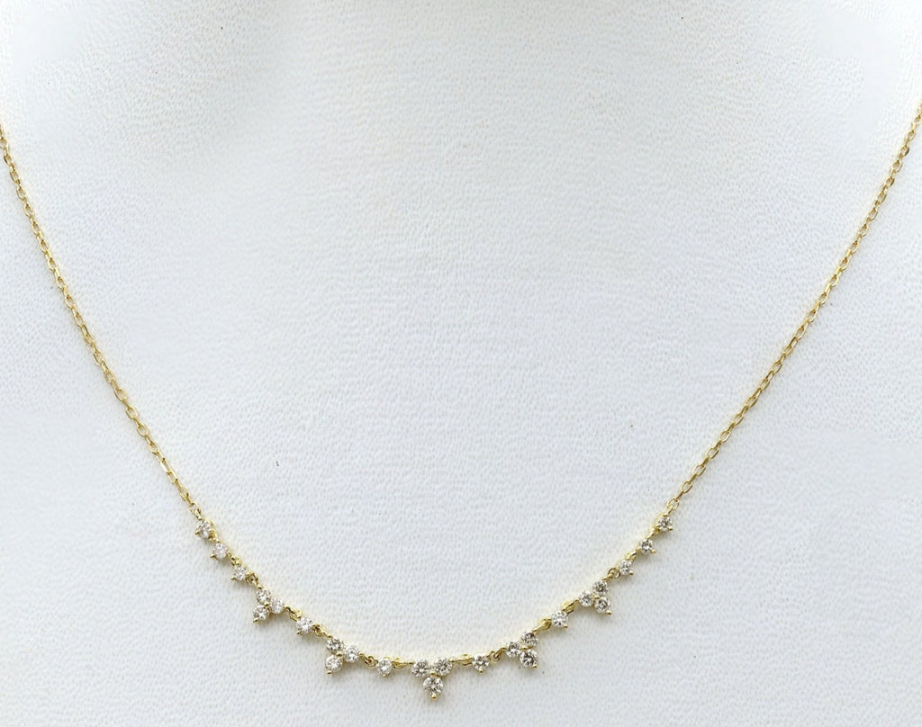 Collana con ciondolo in oro giallo18k e diamanti naturali 2.50ct