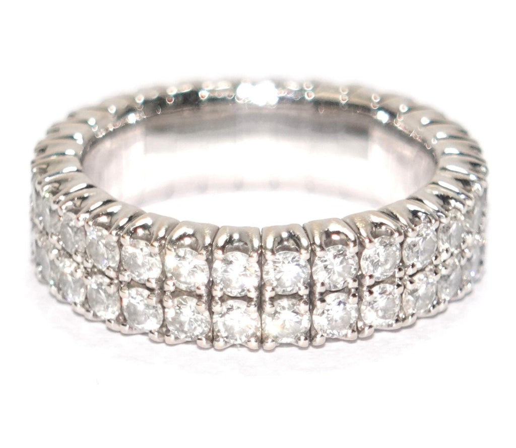 Anello - 18 carati Oro bianco - 3.08ct. tw. Diamante (Naturale) - Diamante -