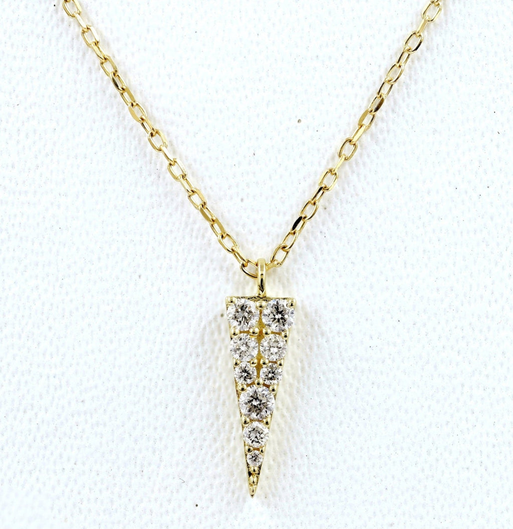 Collana con ciondolo - 18k giallo Diamante (Naturale) 0.20ct