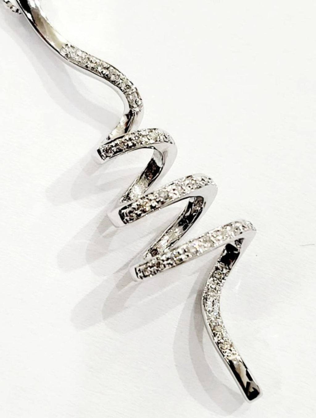 Collana con ciondolo - 18 carati Oro bianco - 0.55ct. tw. Diamante (Naturale) - Diamante