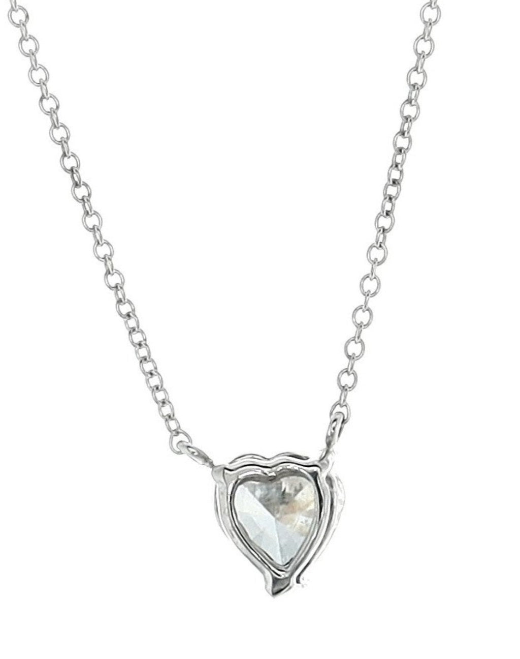 Collana punto luce in oro e diamante naturale cuore 0.25ct