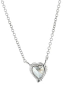 Collana punto luce in oro e diamante naturale cuore 0.25ct