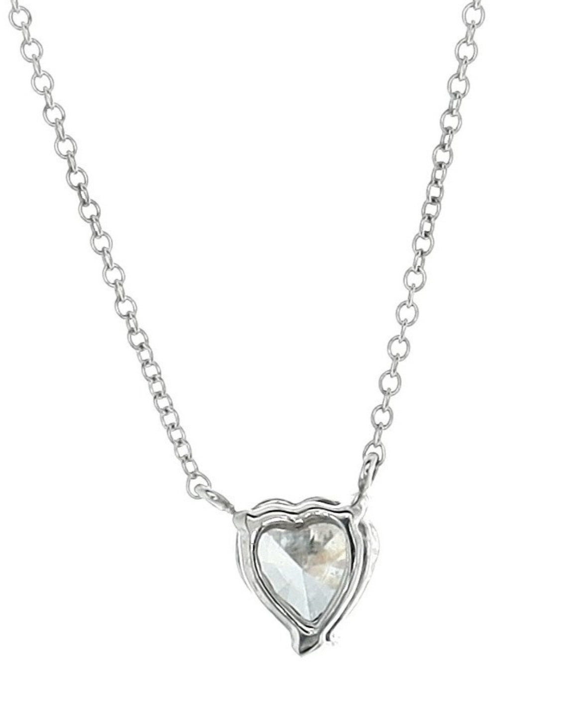 Collana punto luce in oro e diamante naturale cuore 0.25ct