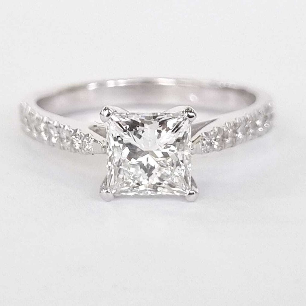 Anello di fidanzamento - 18 carati Oro bianco - 1.20ct. tw. Diamante (Naturale) - Diamante